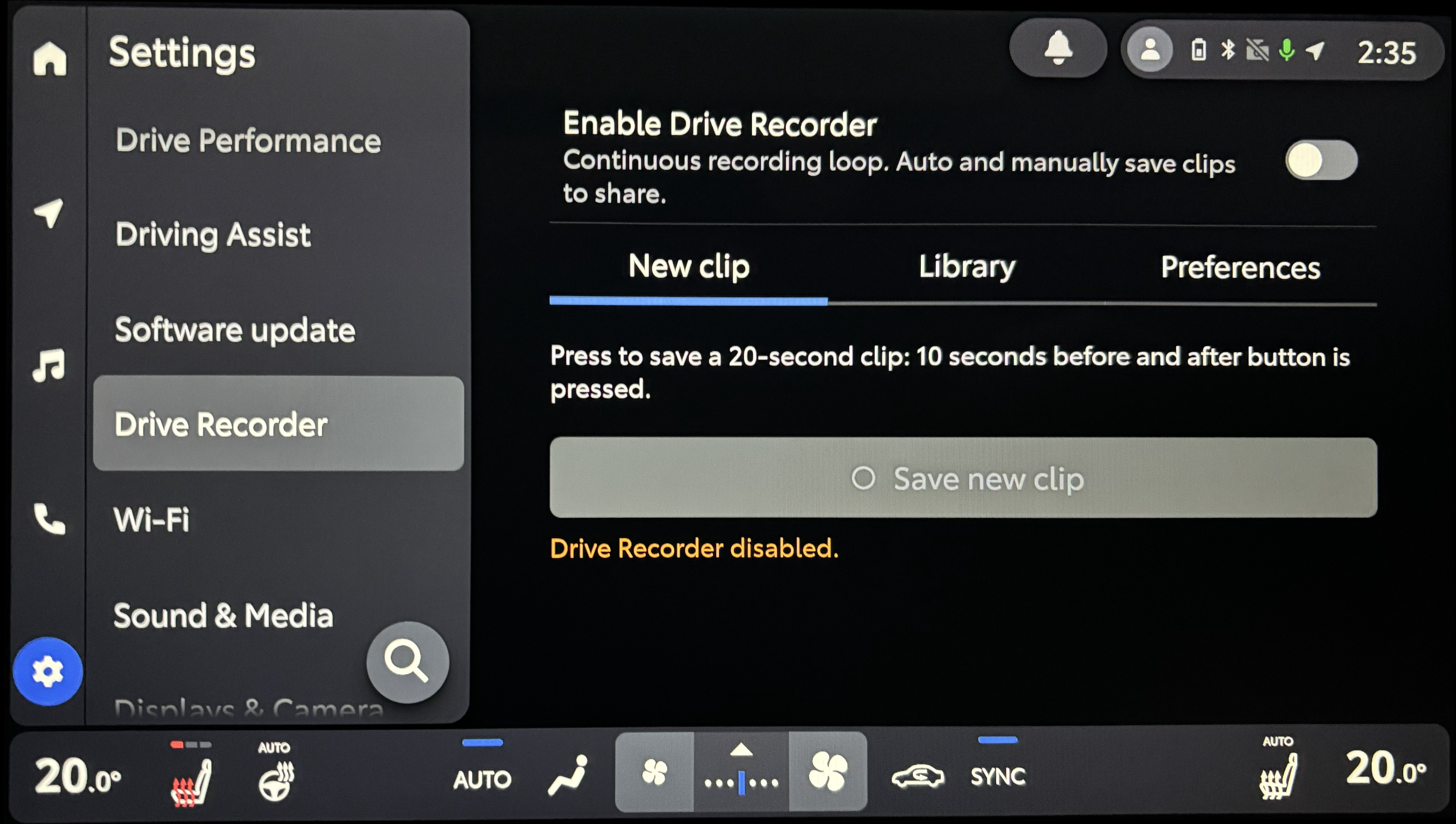 Lexus Multimedia System Screen