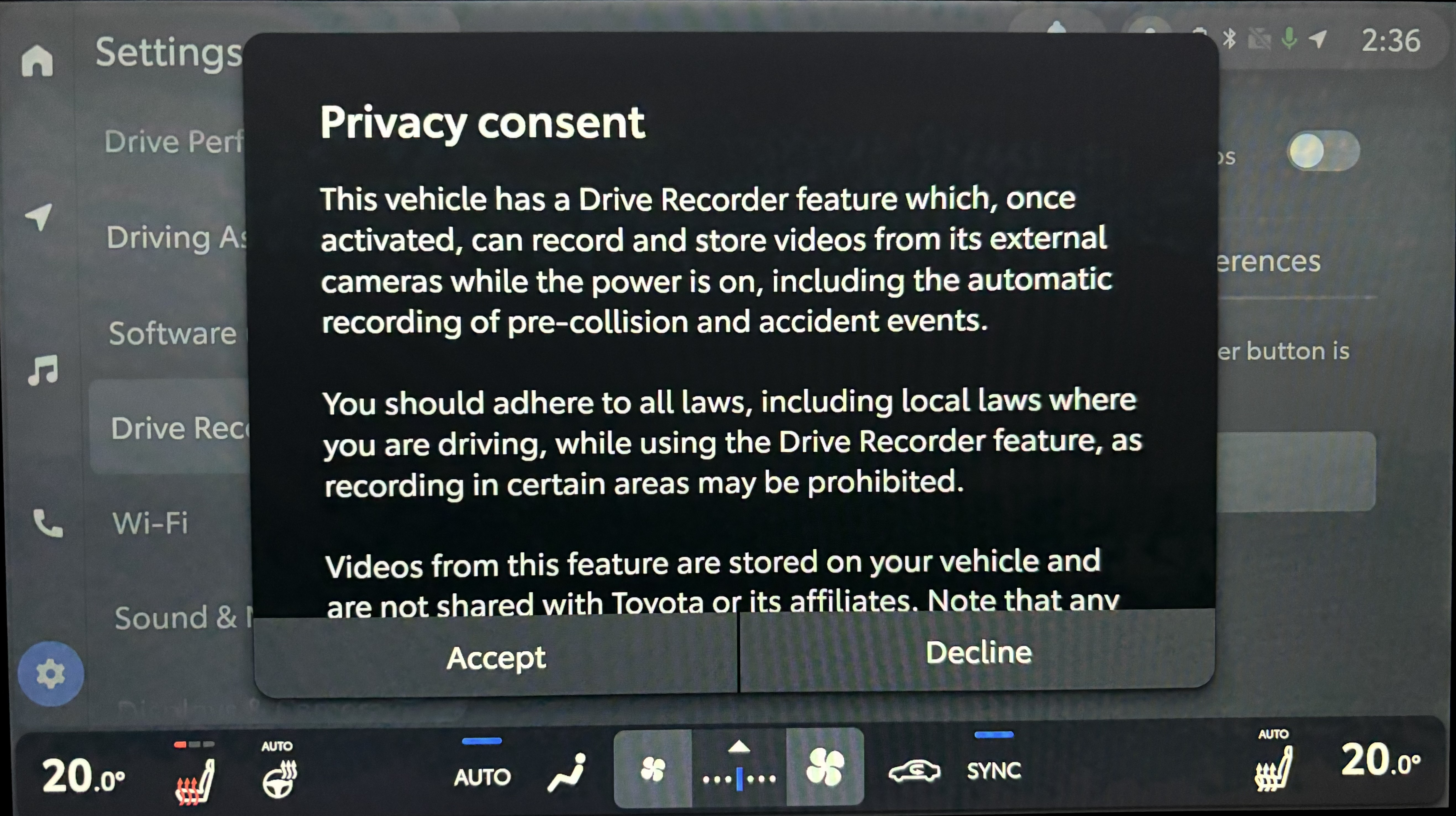 Lexus Multimedia System Screen